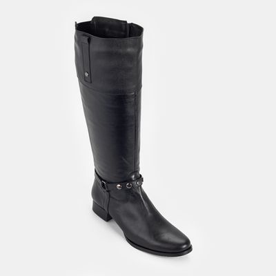 Bota Cano Alto com Enfeite Preto