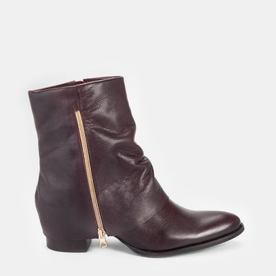 Bota Cano Baixo c/ Capa Vinho