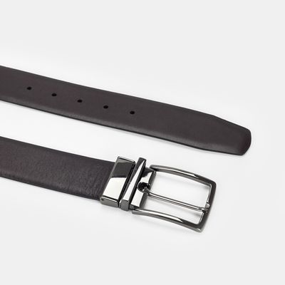 Cinto dupla face Preto/Telha