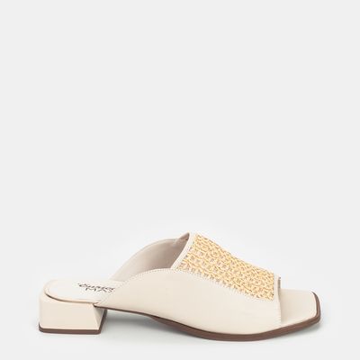 Tamanco com Palha Off-White