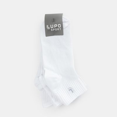 Meia Lupo Sport com Cano - Kit c/ 3 Branco