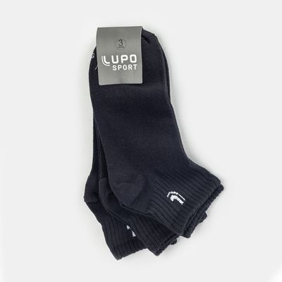 Meia Lupo Sport com Cano - Kit c/ 3 Preto