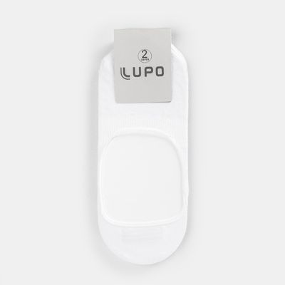 Meia Sapatilha Kit c/ 2 Pares Branco