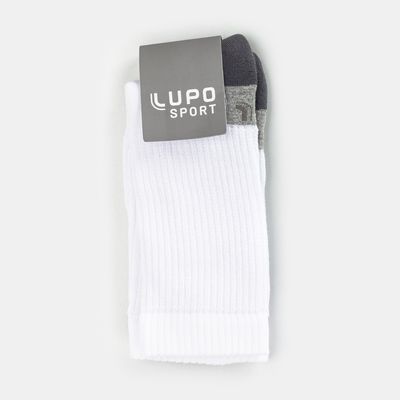 Meia Lupo Sport Canelada Bicolor Branca