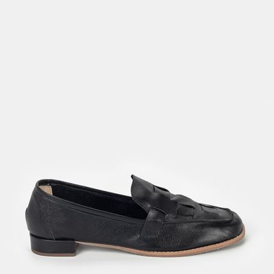 Mocassim Salto Baixo Preto