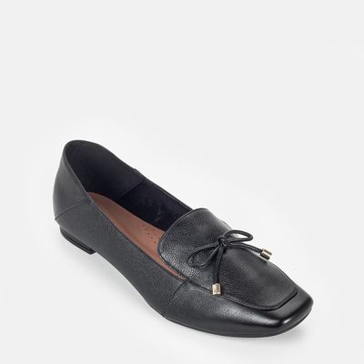 Mocassim Laço Fino Preto