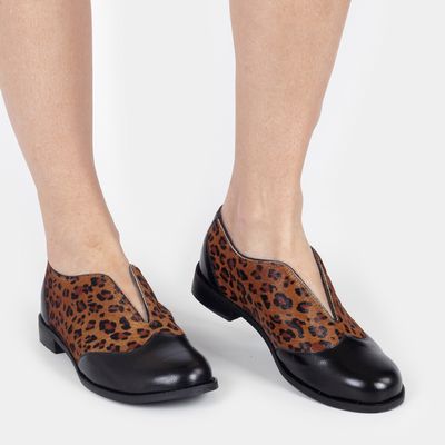 Sapato Oxford Aberto Onça