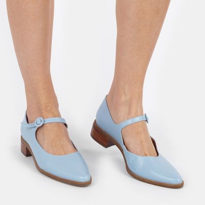 Sapato Boneca Bico Fino Azul
