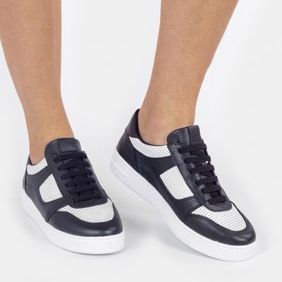 Tênis Casual Bicolor Preto