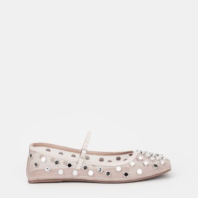 Sapatilha Tela com Spikes Sem Ponta Off-White