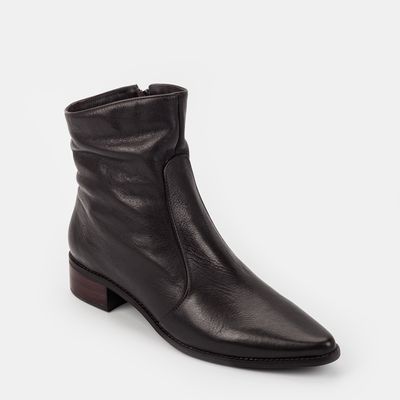 Bota c/ salto baixo Café