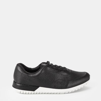 Tênis Casual Usaflex c/ Elástico Couro Preto