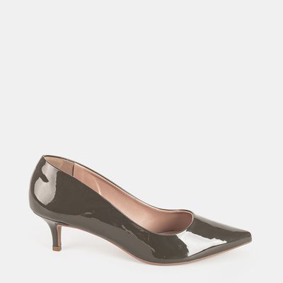 Scarpin Bico Fino Verniz Verde