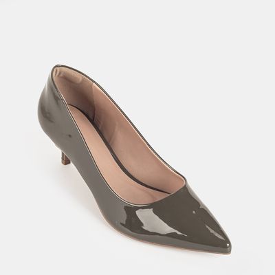 Scarpin Bico Fino Verniz Verde