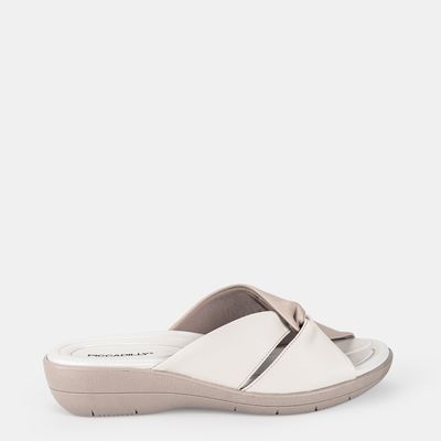 Tamanco Salto Anabela Bicolor Off White
