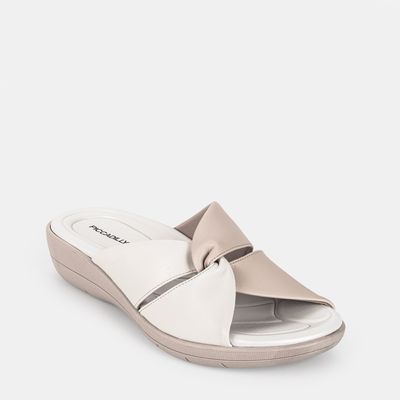 Tamanco Salto Anabela Bicolor Off White
