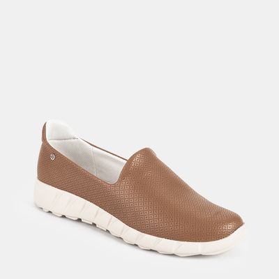 Tênis Piccadilly Slip On Marrom Claro