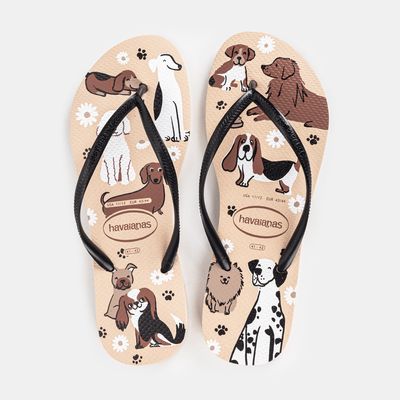 Havaianas Slim Pets Bicolor Marrom Claro