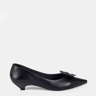 Scarpin C/ Flor Preto