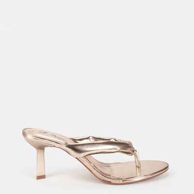 Tamanco Rita Carreira De Dedo Almofadado Ouro