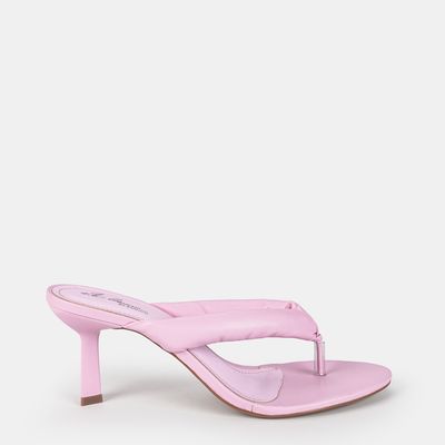 Tamanco Rita Carreira De Dedo Almofadado Rosa