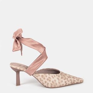 Mule Rita Carreira Com Fita Removível Onça