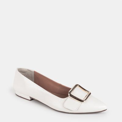 Sapatilha com Enfeite Off White