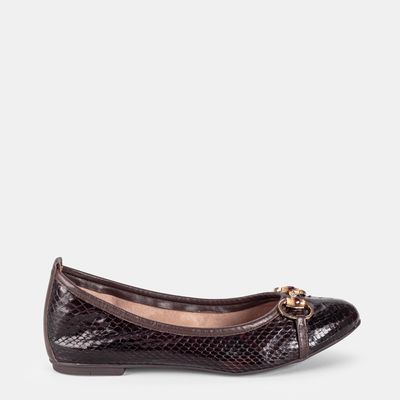 Sapatilha Anzetutto Python com Enfeite Marrom
