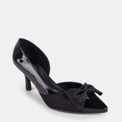 Scarpin C/ Laço Verniz Preto