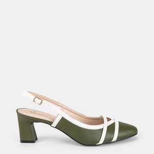 Chanel Bico Redondo Bicolor Verde