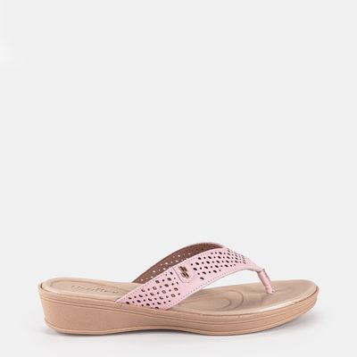 Tamanco De Dedo Usaflex Tira C/ Recortes Rosa Claro