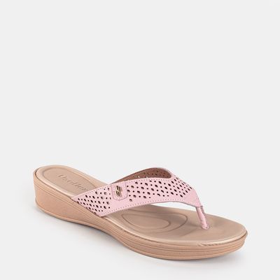 Tamanco De Dedo Usaflex Tira C/ Recortes Rosa Claro