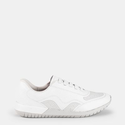 Tênis Casual Usaflex c/ Elástico Couro Branco