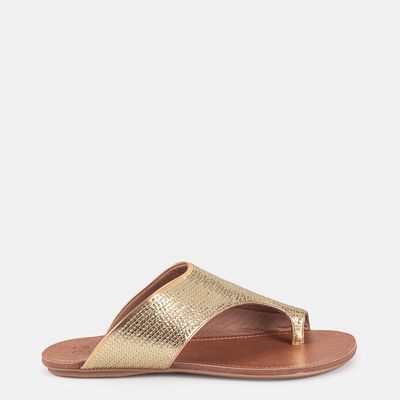 Rasteira de Dedo c/ Paetês Ouro