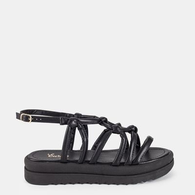 Sandália Plataforma Tratorada Preto