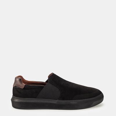 Tênis Slip On Nobuck Preto