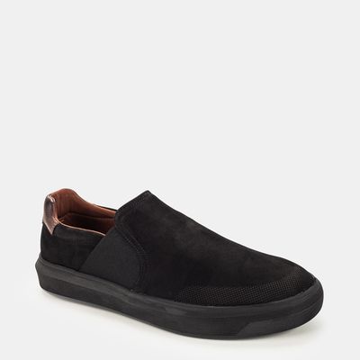 Tênis Slip On Nobuck Preto