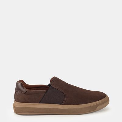 Tênis Slip On Nobuck Cappuccino