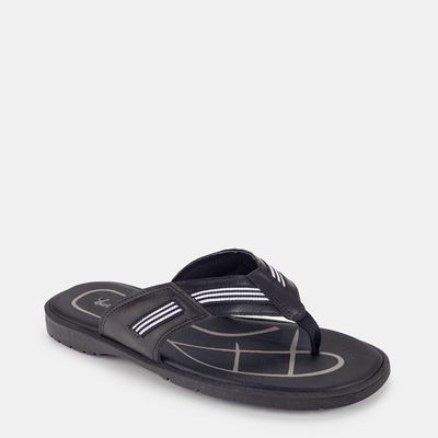 Chinelo em Couro Preto
