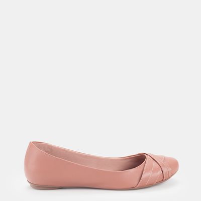 Sapatilha Bico Redondo Nude