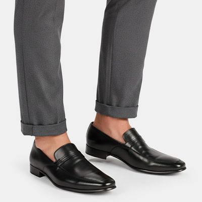 Mocassim Social Em Couro Preto