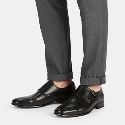 Sapato Social Monk Strap em Couro Preto