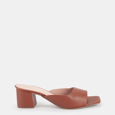 Tamanco Salto Bloco Caramelo