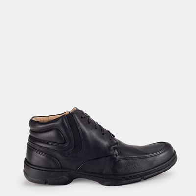 Bota Anatomic Gel Couro Floater Preto