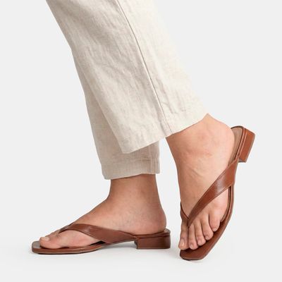 Tamanco de Dedo Minimalista Marrom