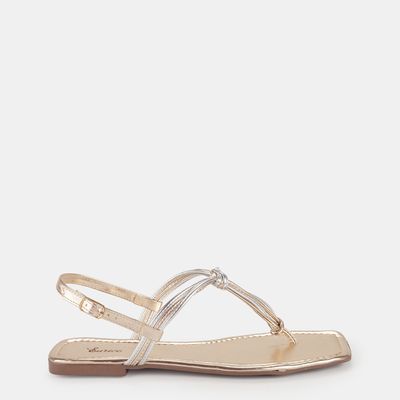 Rasteira de Dedo com Nó Ouro e Prata