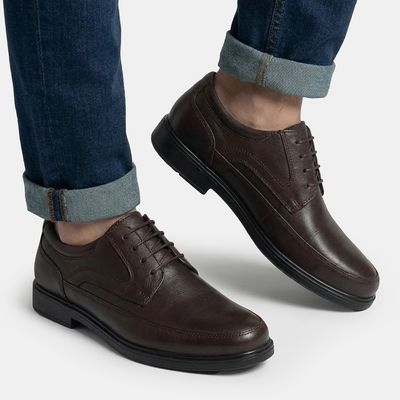 Sapato Social em Couro De Amarrar Marrom