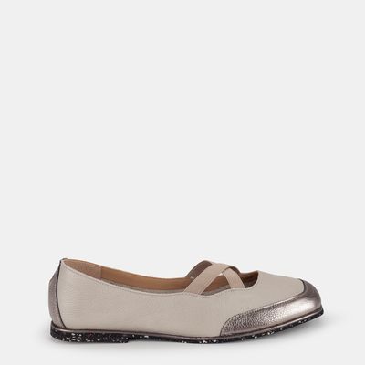 Sapatilha Ipadma em Couro Lumi Bicolor Off White